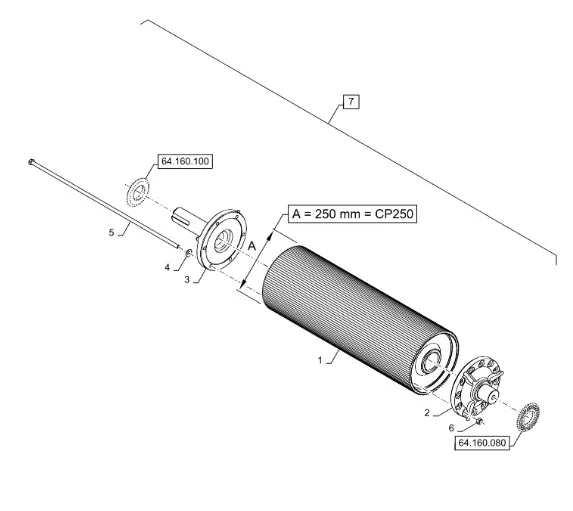 51511881 - Барабан измельчителя 126 зубьев комб. FR